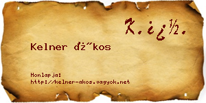 Kelner Ákos névjegykártya